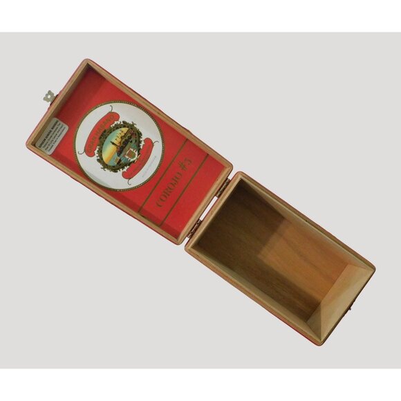 Gran Habano Red Wooden Cigar Box Corojo #5 Handmade In Honduras - Picture 2 of 9
